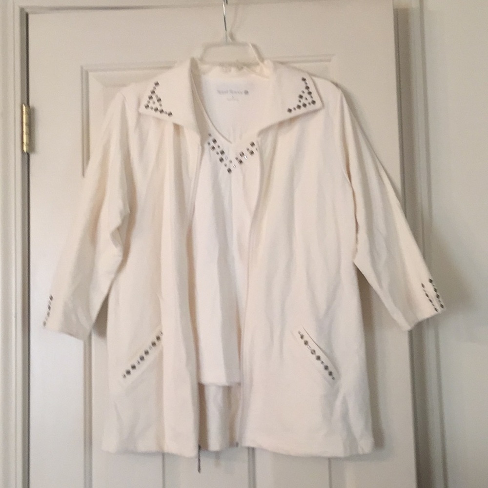 Sport Savvy Bedazzled TShirt/Jacket Set